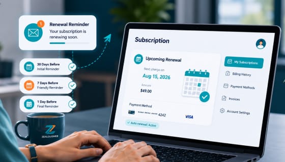 Subscription renewal reminder automation