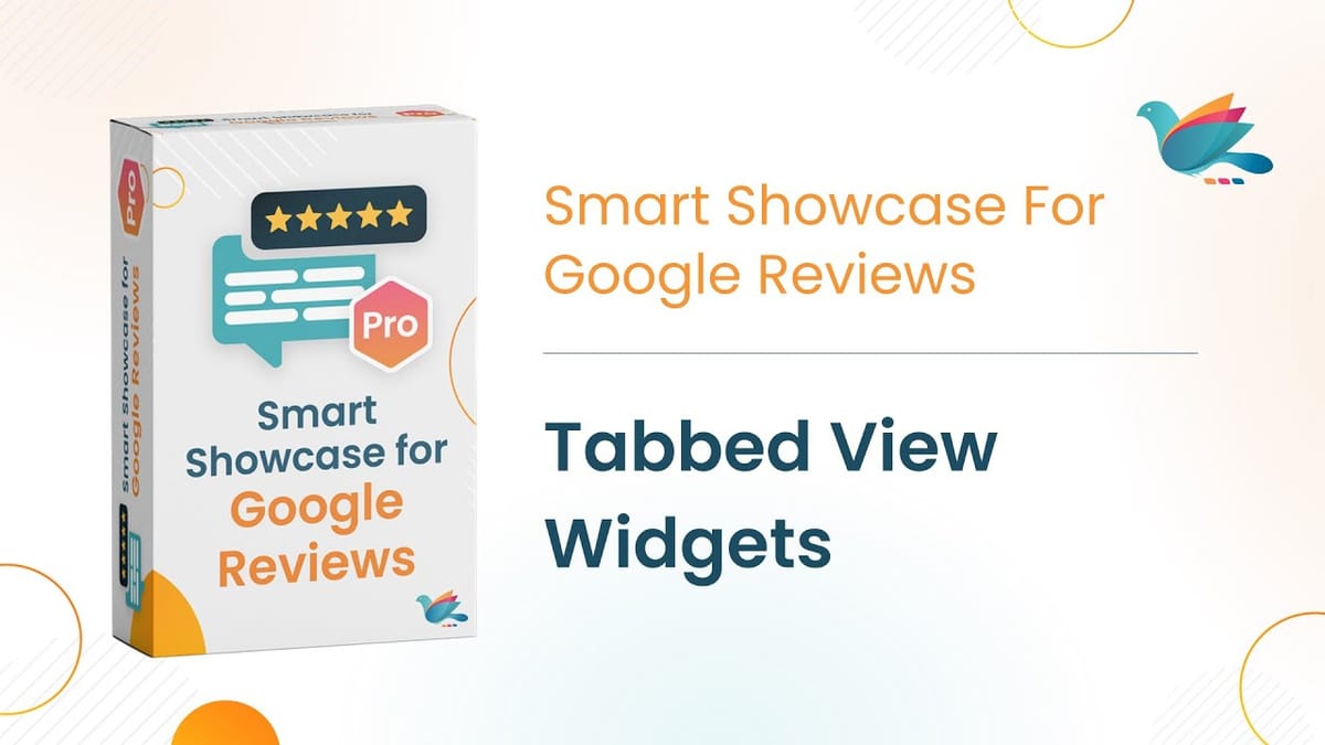 Add Tabbed Google Review Widgets in WordPress | Smart Showcase for Google Review Plugin