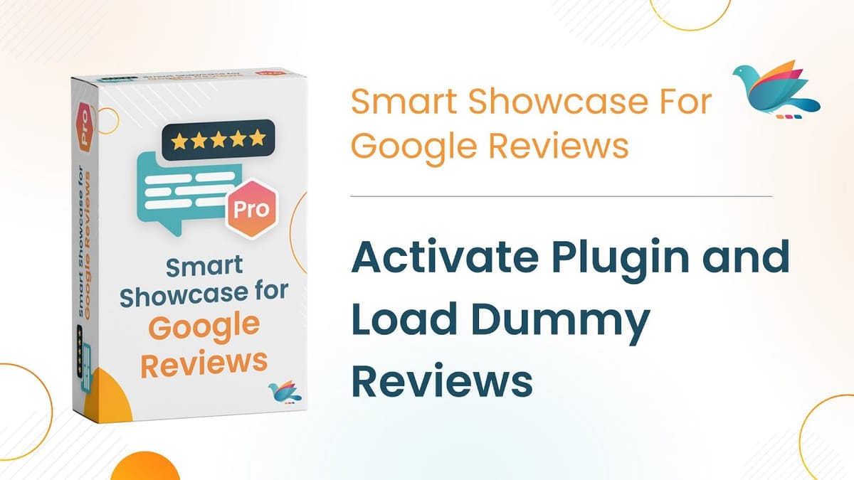 Plugin Activation + Dummy Setup in WordPress | Smart Showcase for Google Review Demo