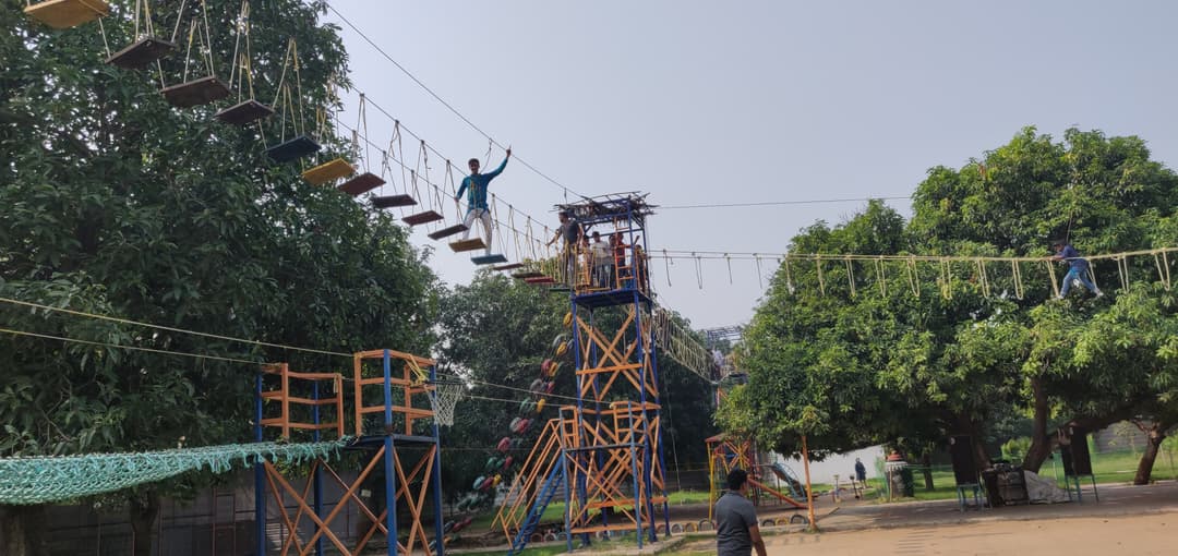 Zealousians Crossing Burma Bridge