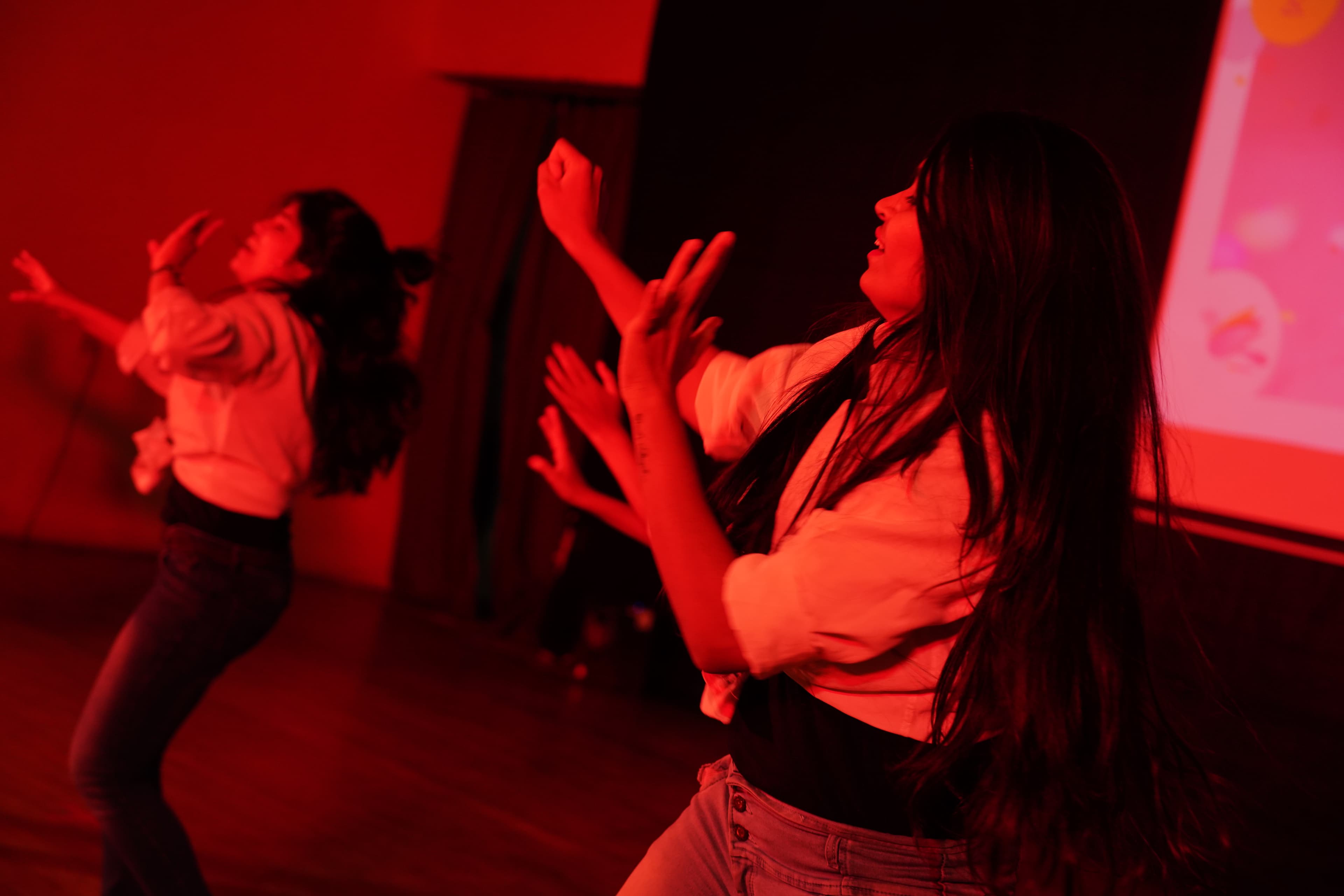 Dance performance by the team