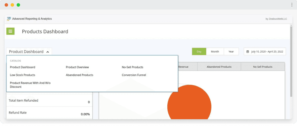 Advanced Reporting & Analytics Extension For Magento 2 by ZealousWeb
