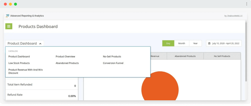 Advanced Reporting & Analytics Extension For Magento 2 by ZealousWeb