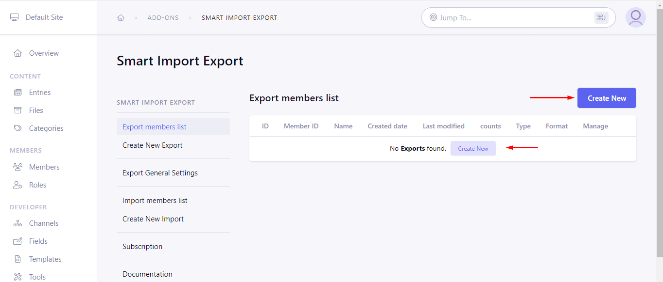Smart Import Export - Export Members List