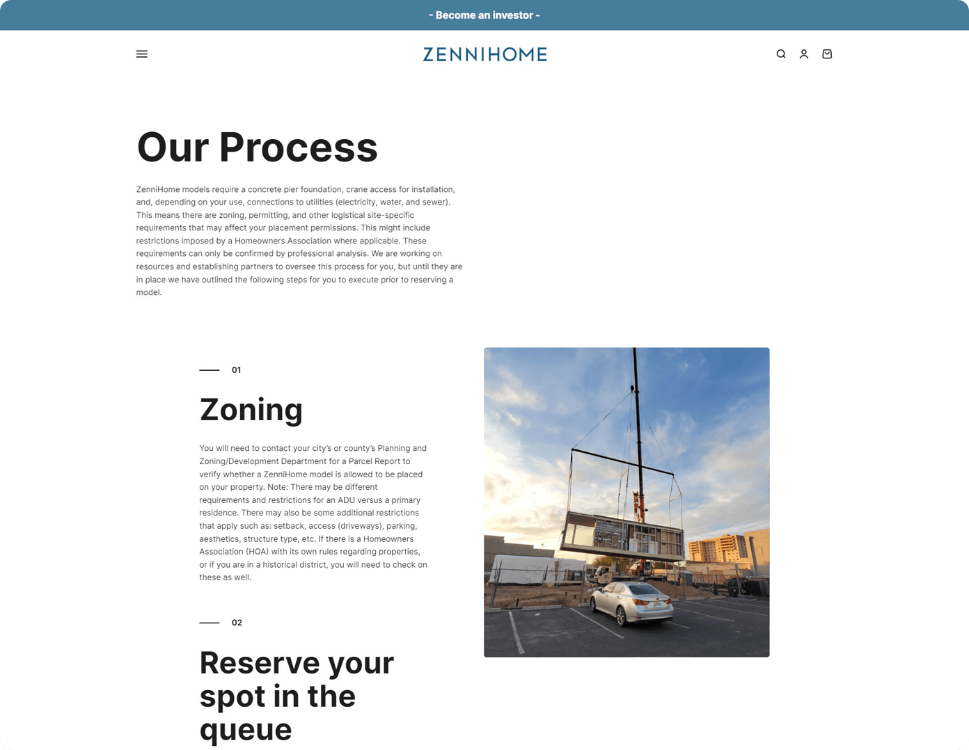 ZenniHome Process Page