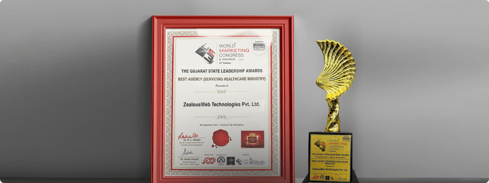 ZealousWeb Winning at Gujarat Brand Leadership Awards