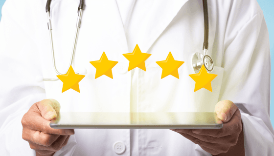 Illustration of online reputation management impacting healthcare growth