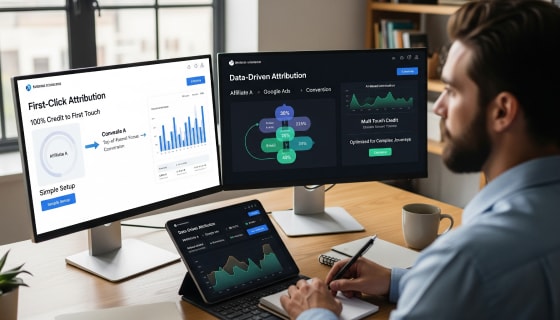 First Click vs Data Driven Affiliate Campaign Attribution