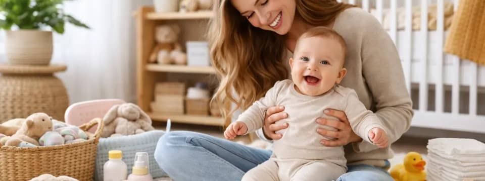 Lifestyle baby product photography scene