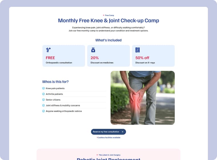 Joint Checkup Camp