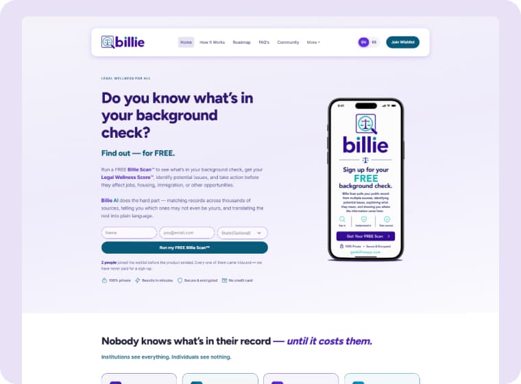 Homepage Website Design