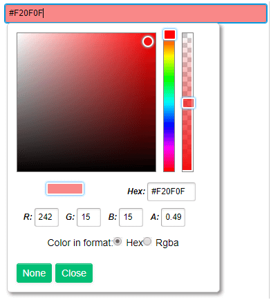 Alpha Color Picker Field for ExpressionEngine - color format